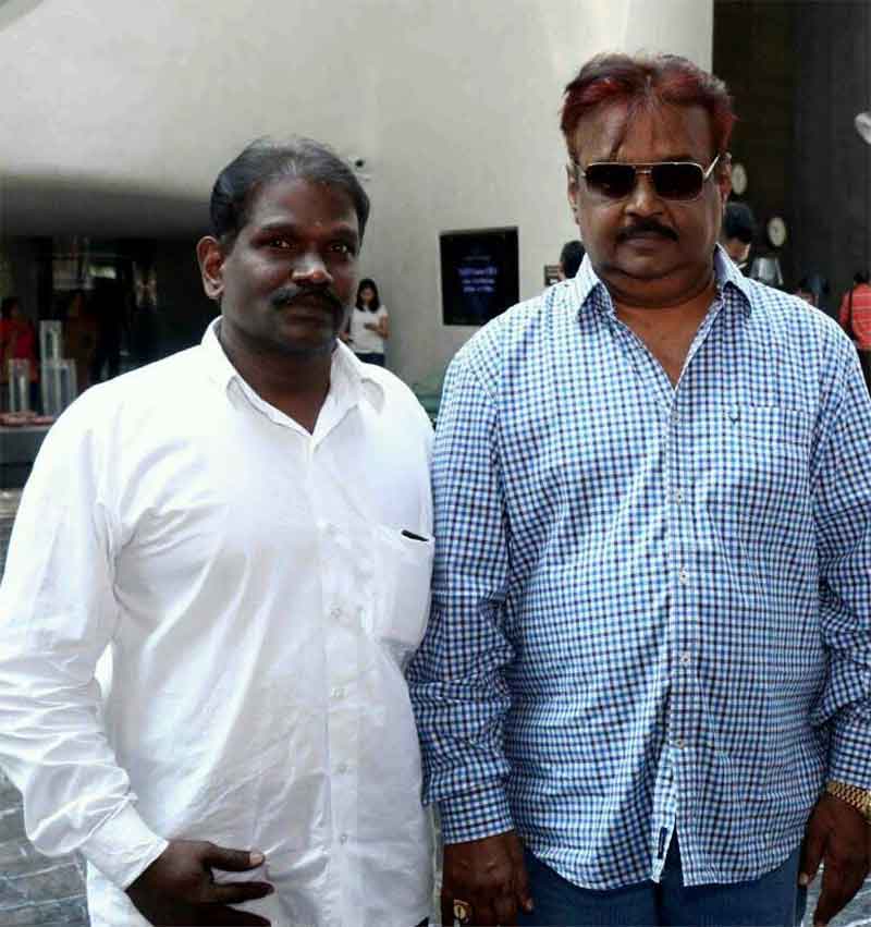 DMDK Muthuraj With Captain Vijaykanth